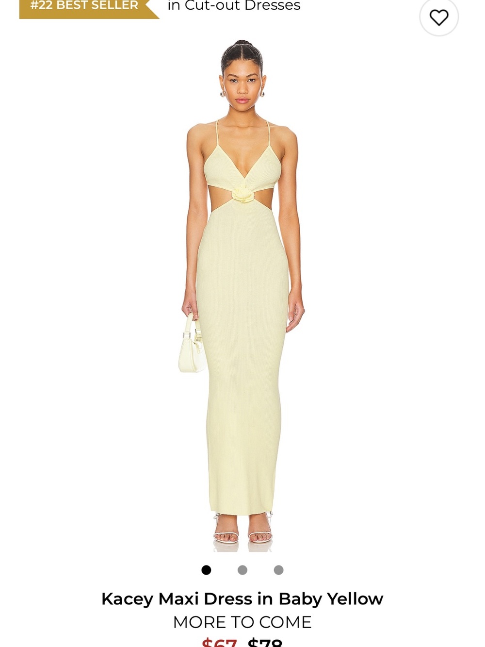 REVOLVE Kacey Maxi Dress in Baby Yellow